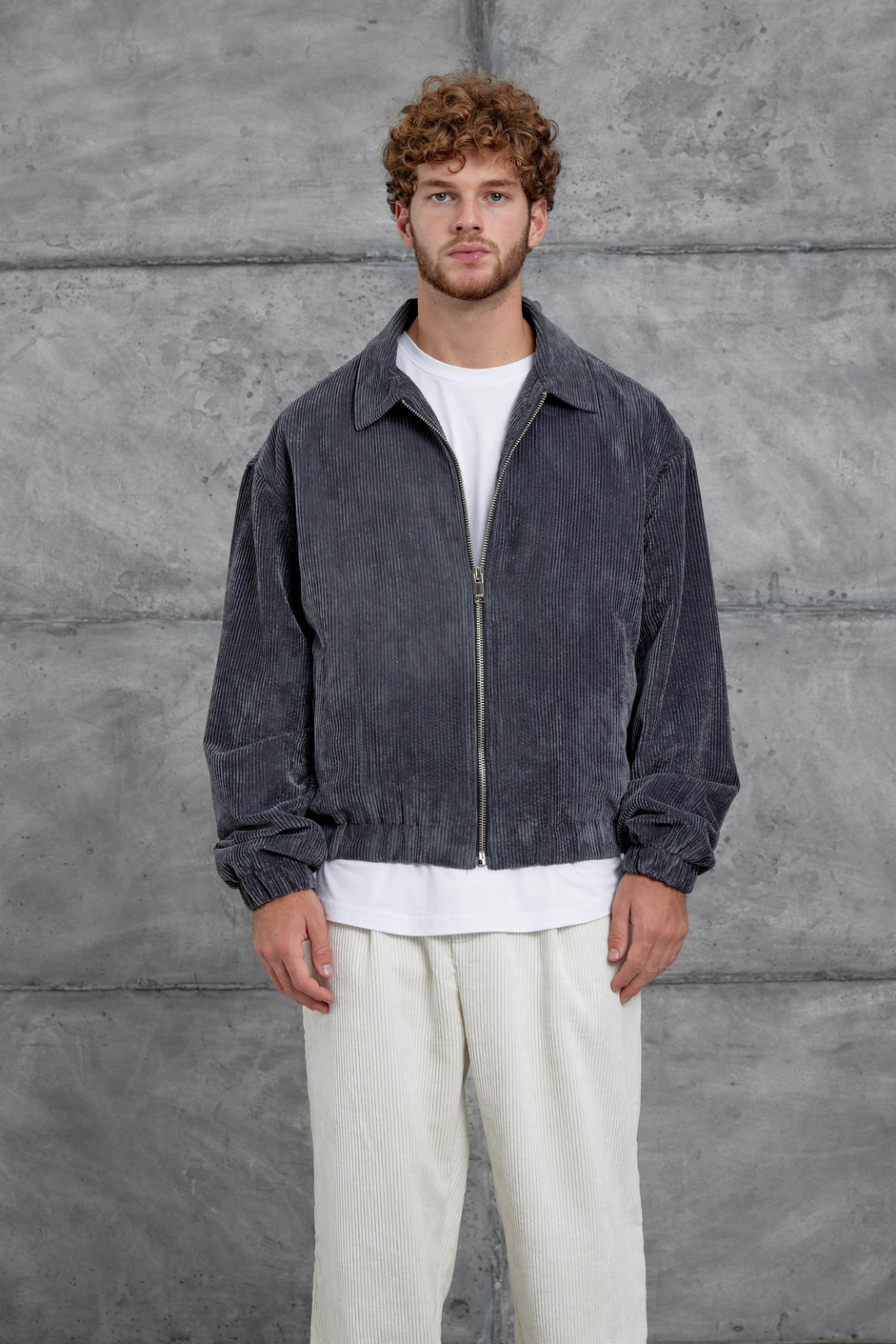 Füme 251 Kadife Kumaş Oversize Ceket