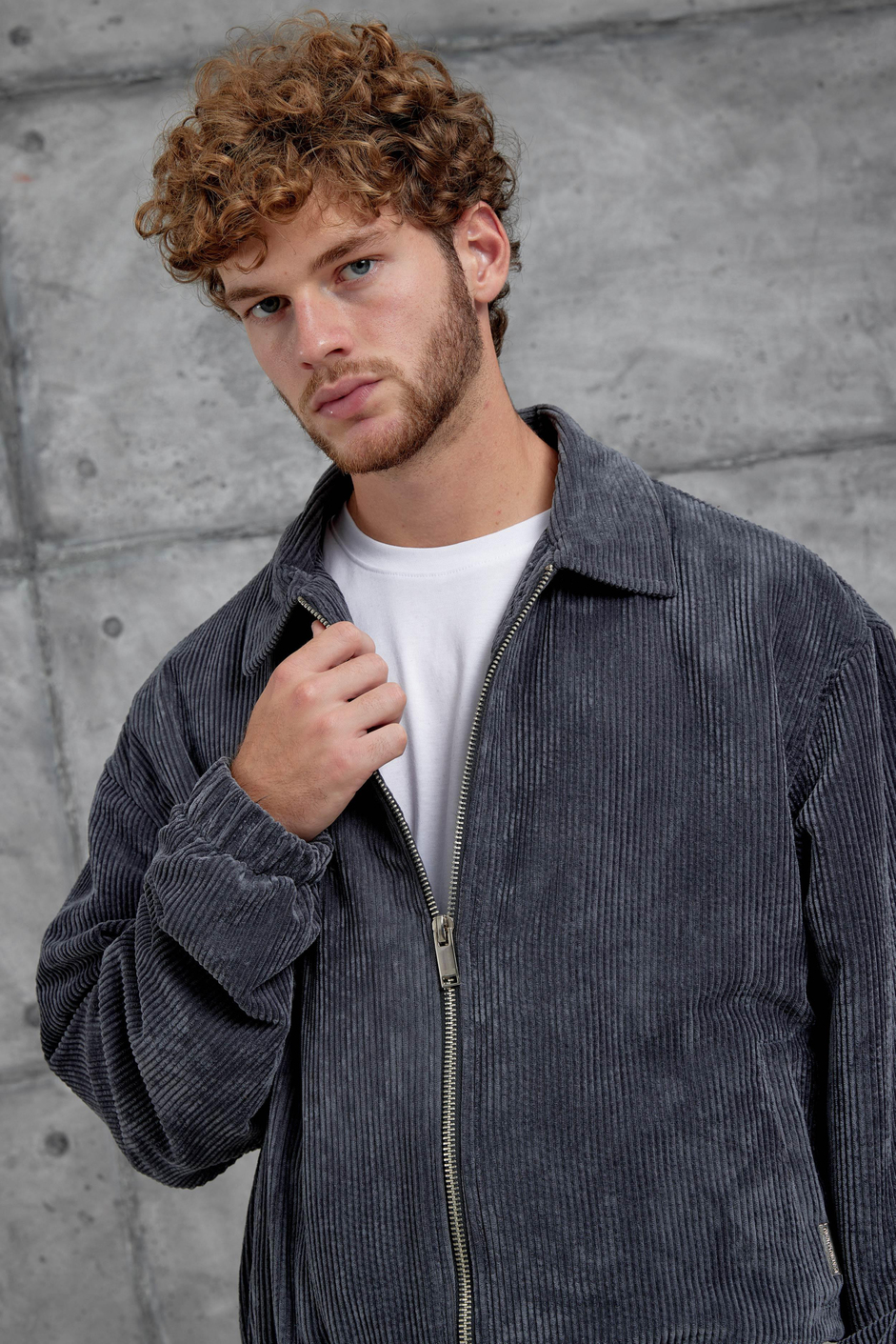 Füme 251 Kadife Kumaş Oversize Ceket