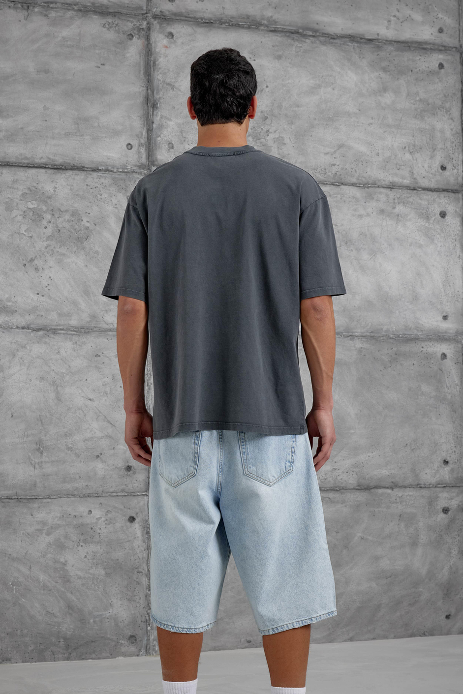 Füme Areswing Yazılı Oversize Tshirt