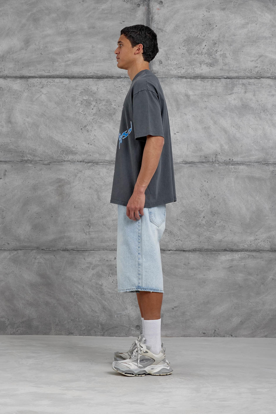 Füme Areswing Yazılı Oversize Tshirt