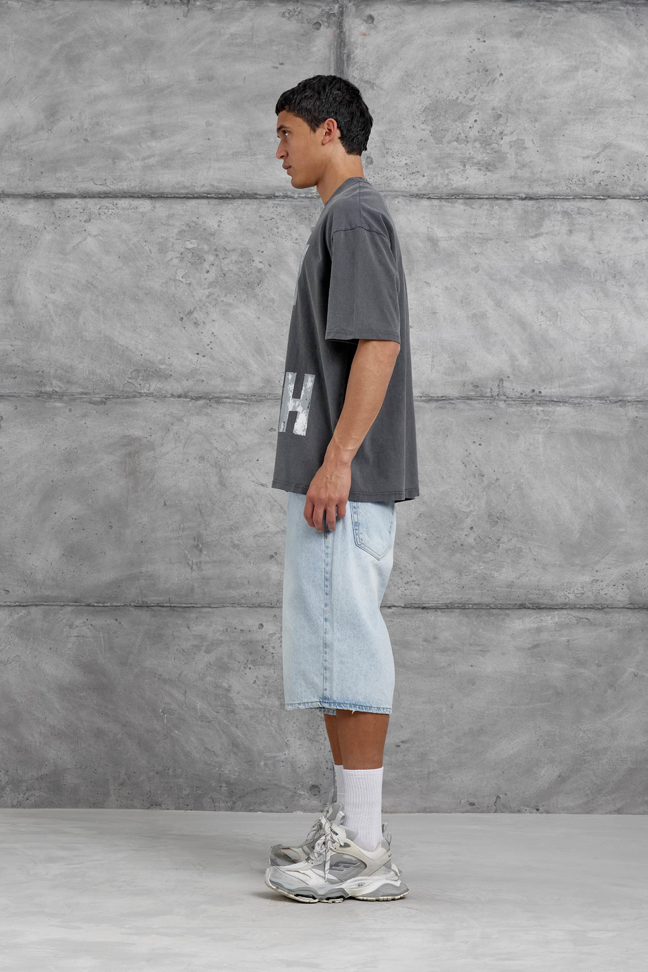 Füme City Of Youth Baskılı OVersize Tshirt