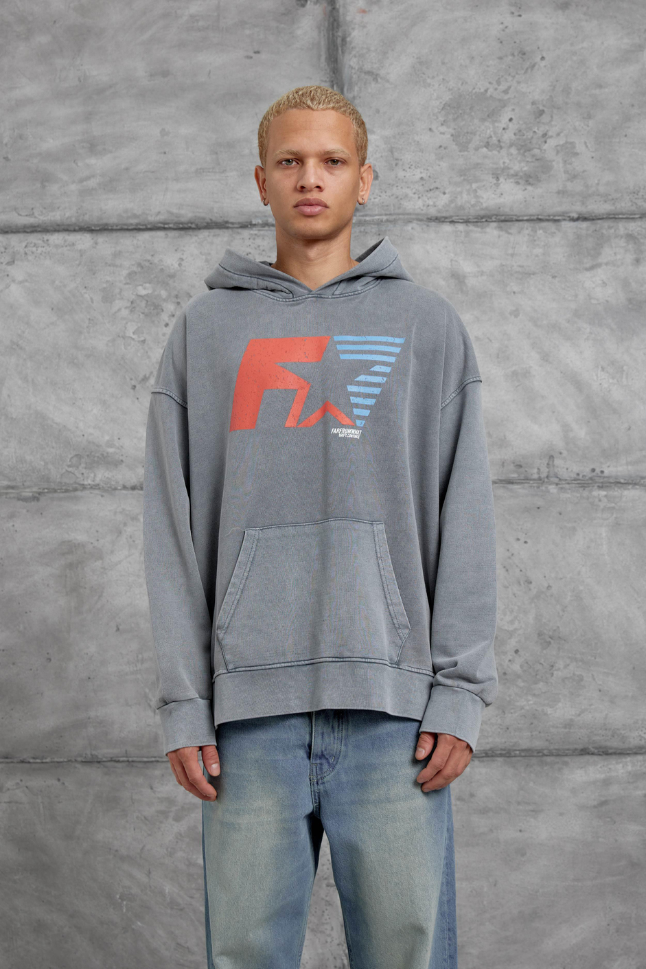 Füme F1 BASKILI KAPÜŞONLU OVERSİZE SWEATSHİRT