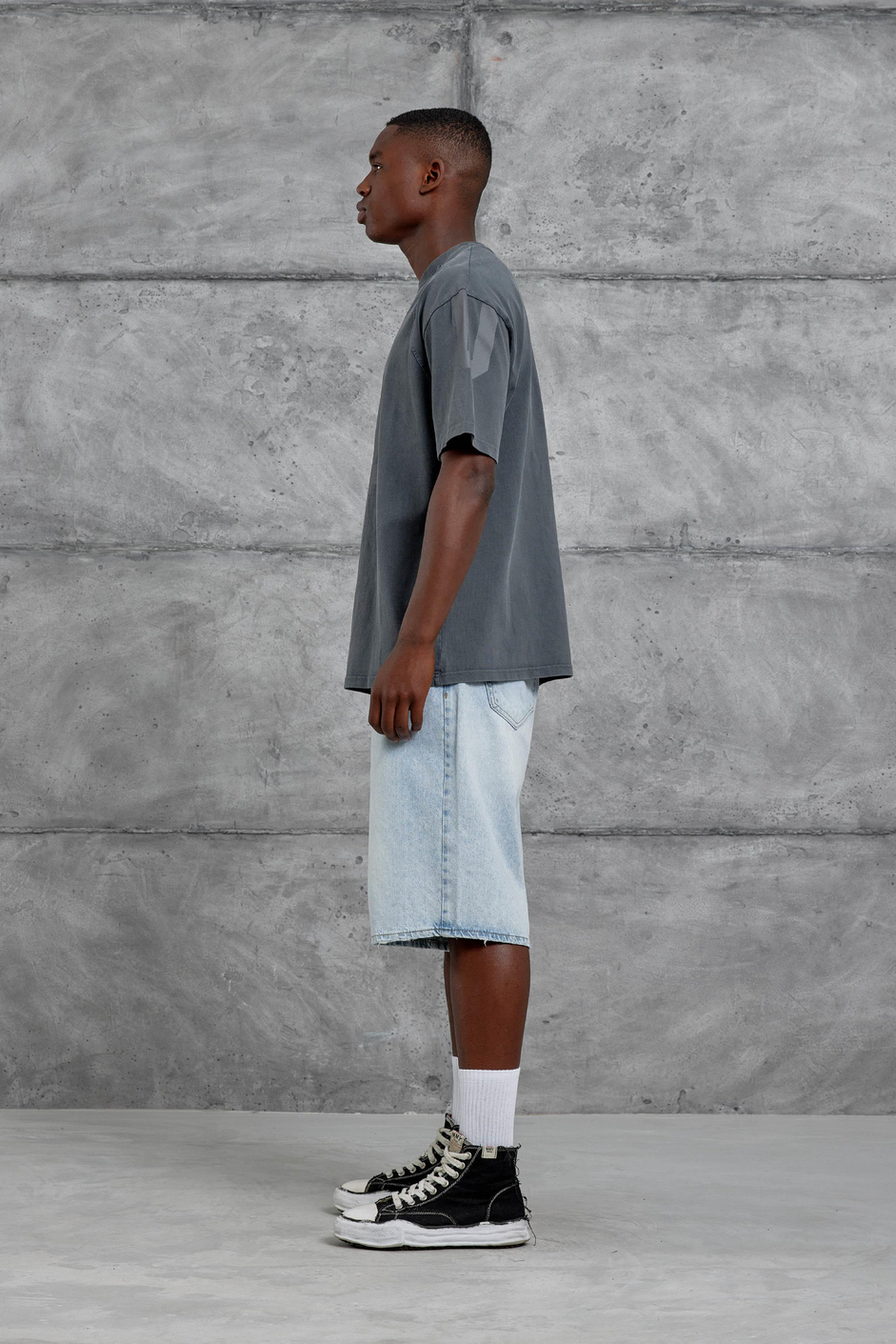 Füme Nza 02 Baskılı Yıkamalı Oversize Tshirt