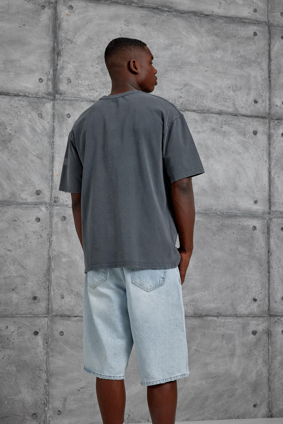 Füme Nza 02 Baskılı Yıkamalı Oversize Tshirt