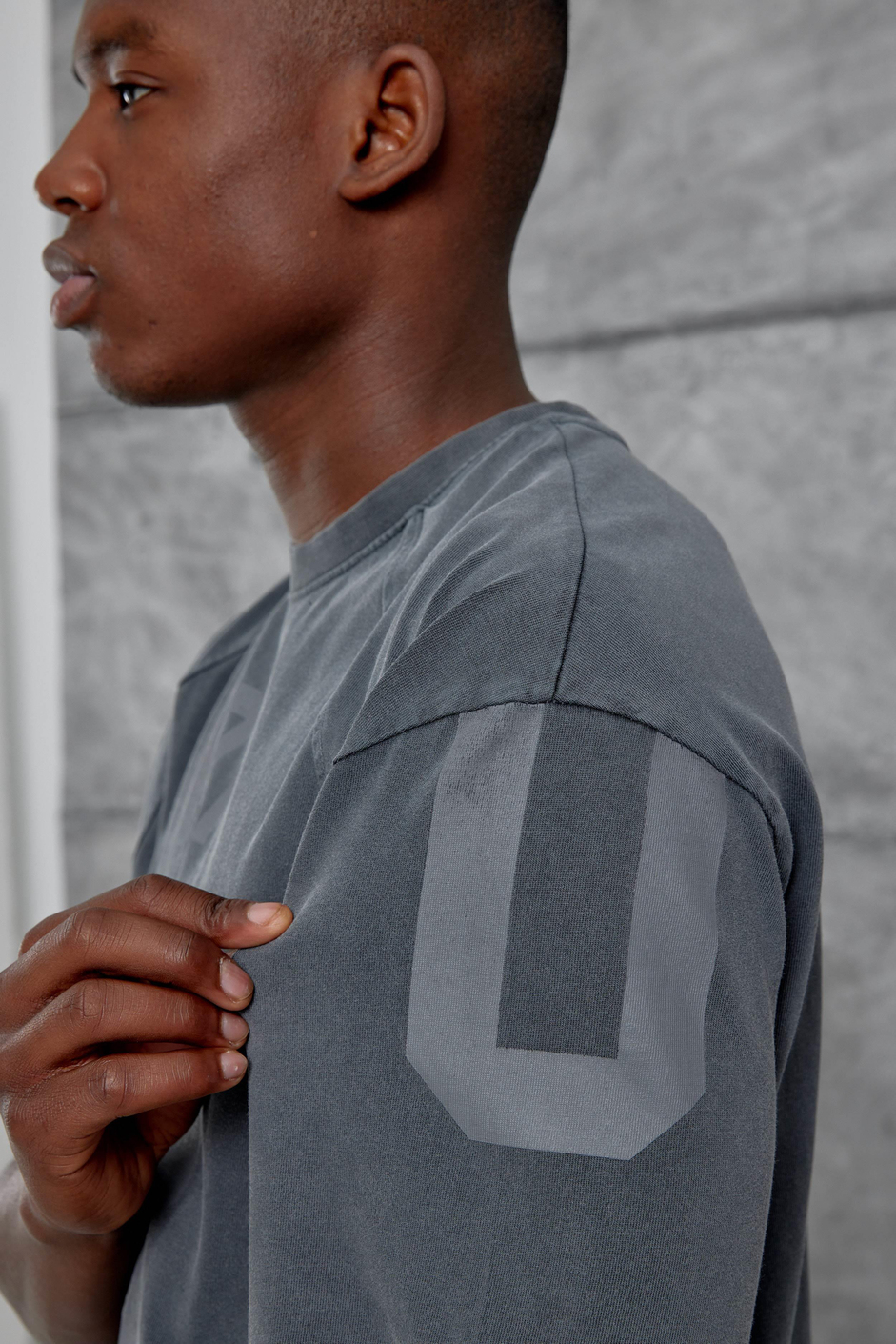 Füme Nza 02 Baskılı Yıkamalı Oversize Tshirt