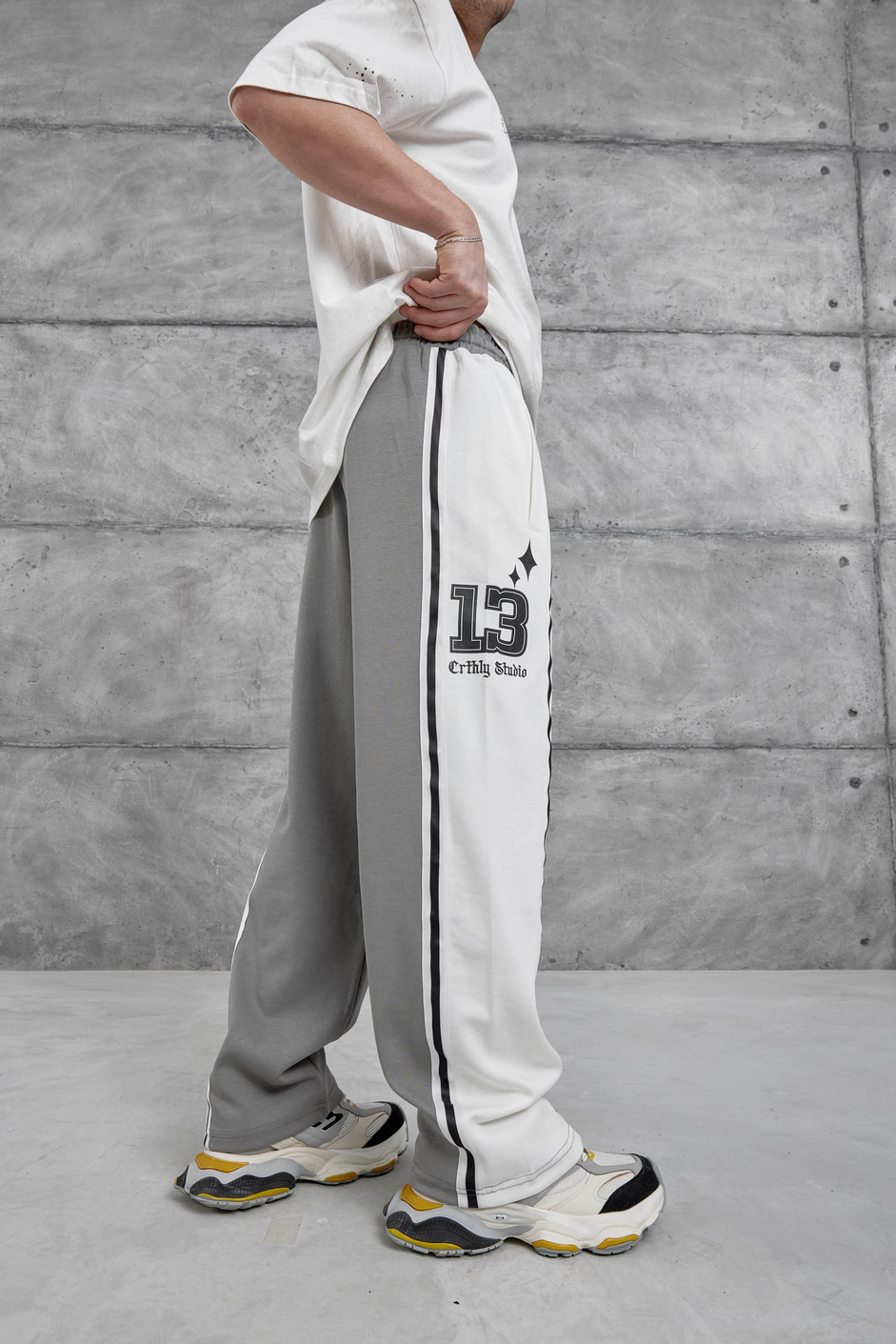 Füme Weirdx Yazılı Baggy Eşofman