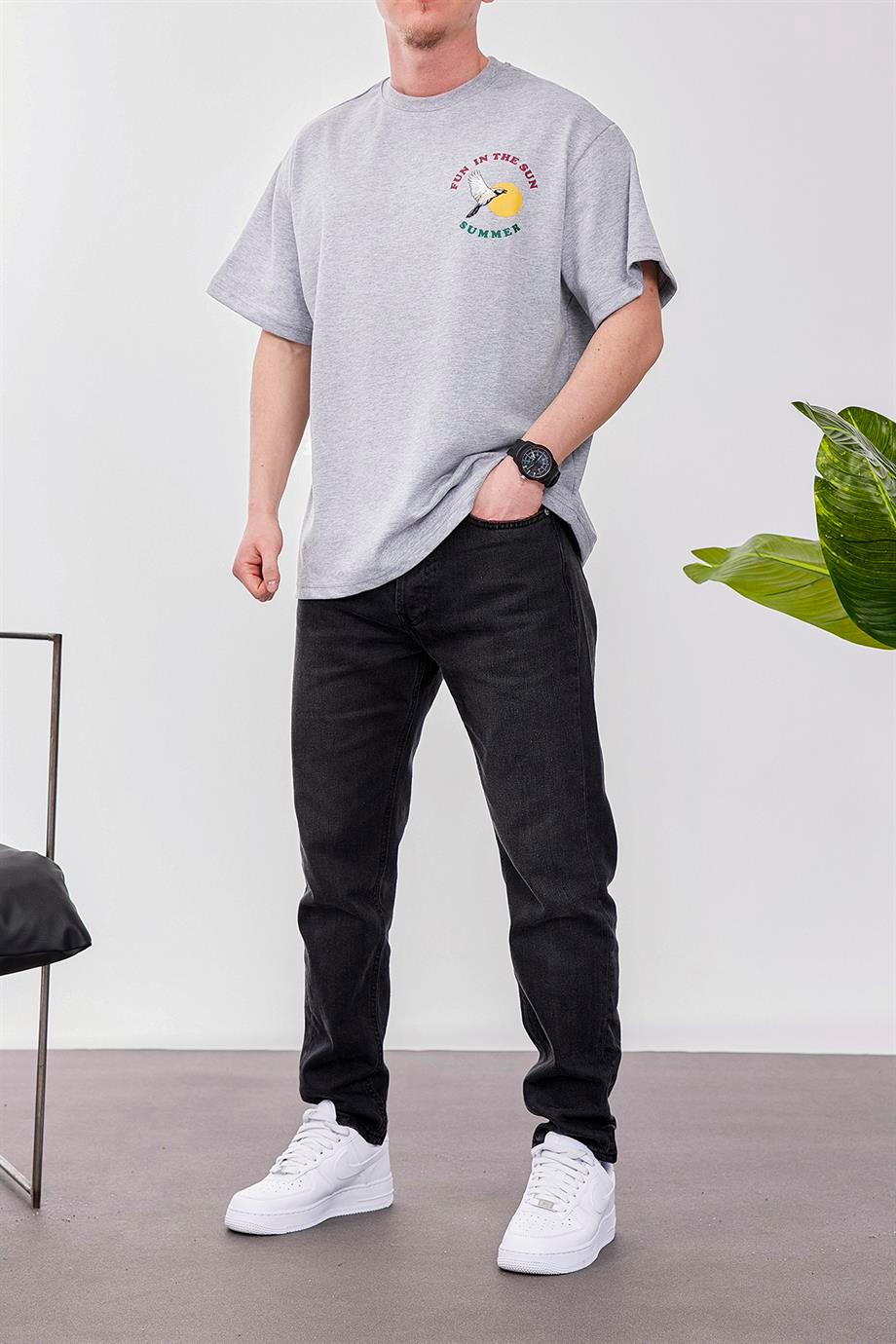 Fun In The Sun Gri Tshirt