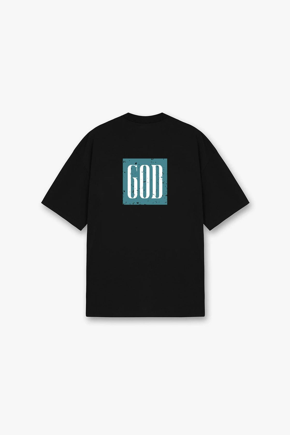 God Yazılı Siyah Tshirt