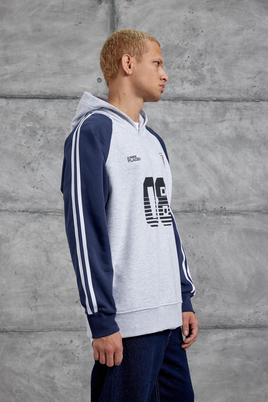 Gri 08 BASKILI OVERSİZE KAPUSONLU SWEATSHIRT