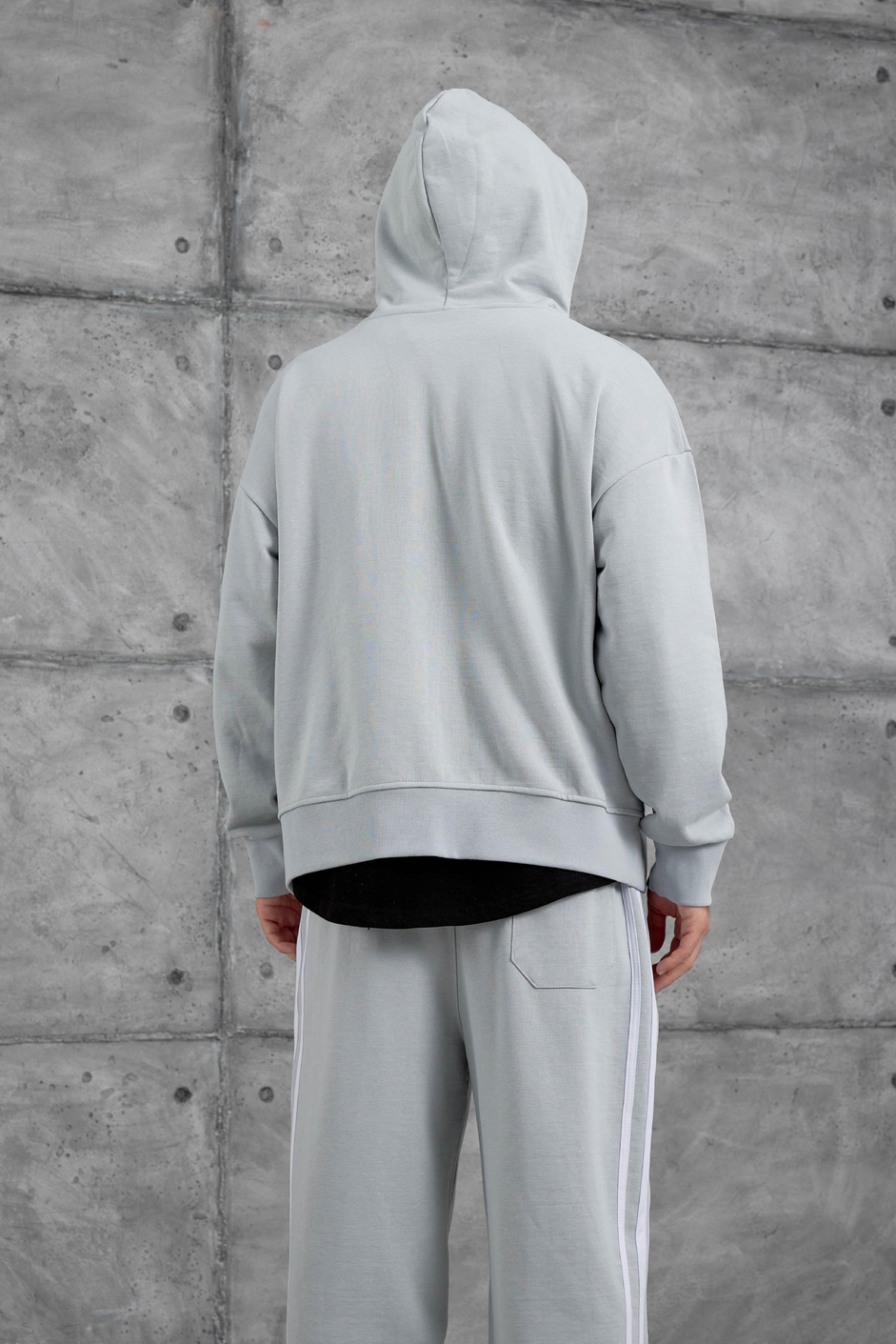 Gri 0909 Baskılı Oversize Eşofman Takımı