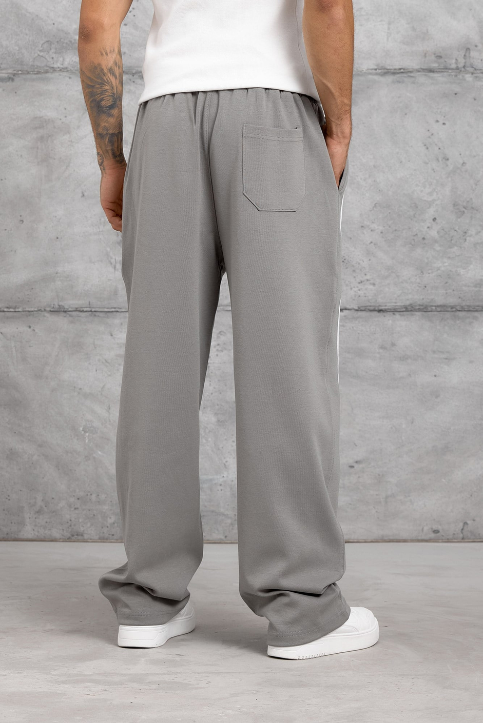 Gri 5 ÇİZGİ BAGGY EŞOFMAN ALTI