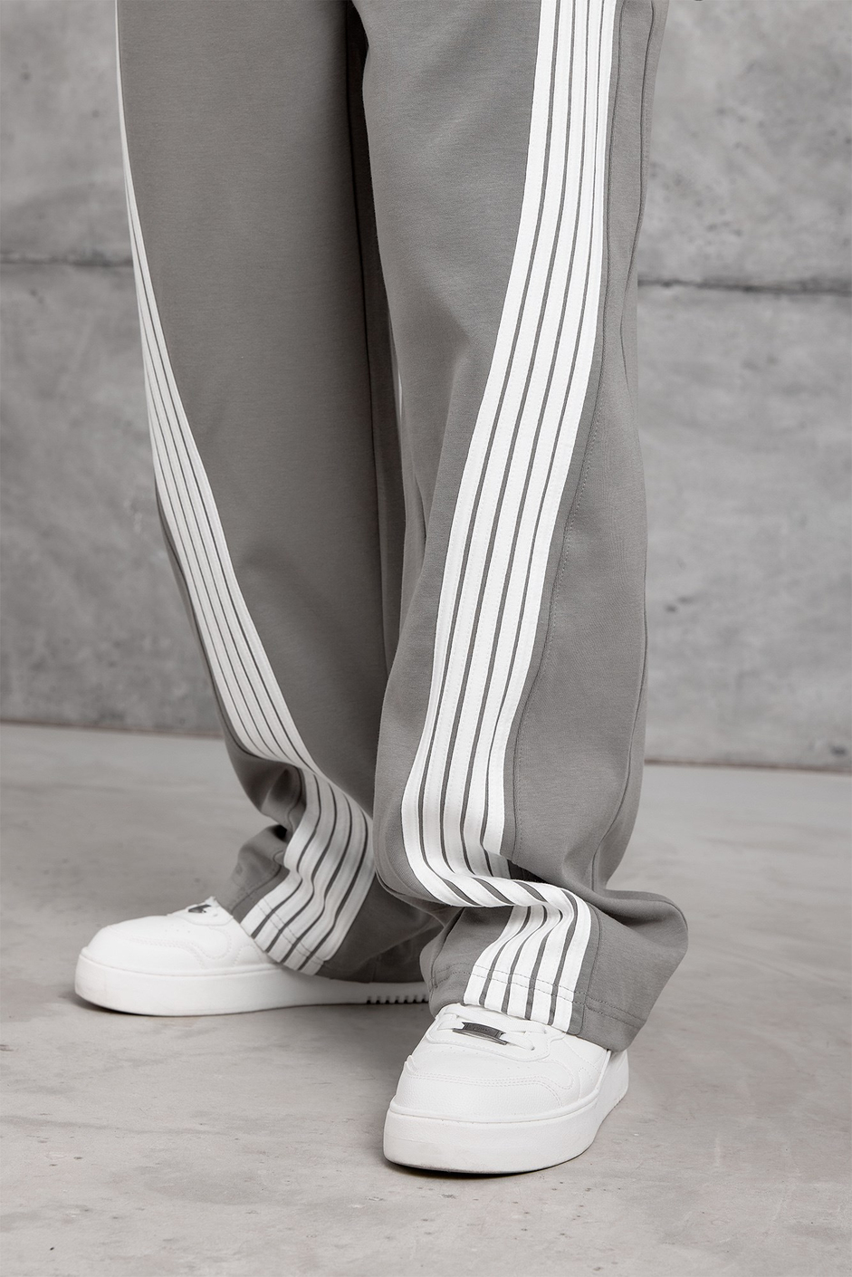 Gri 5 ÇİZGİ BAGGY EŞOFMAN ALTI