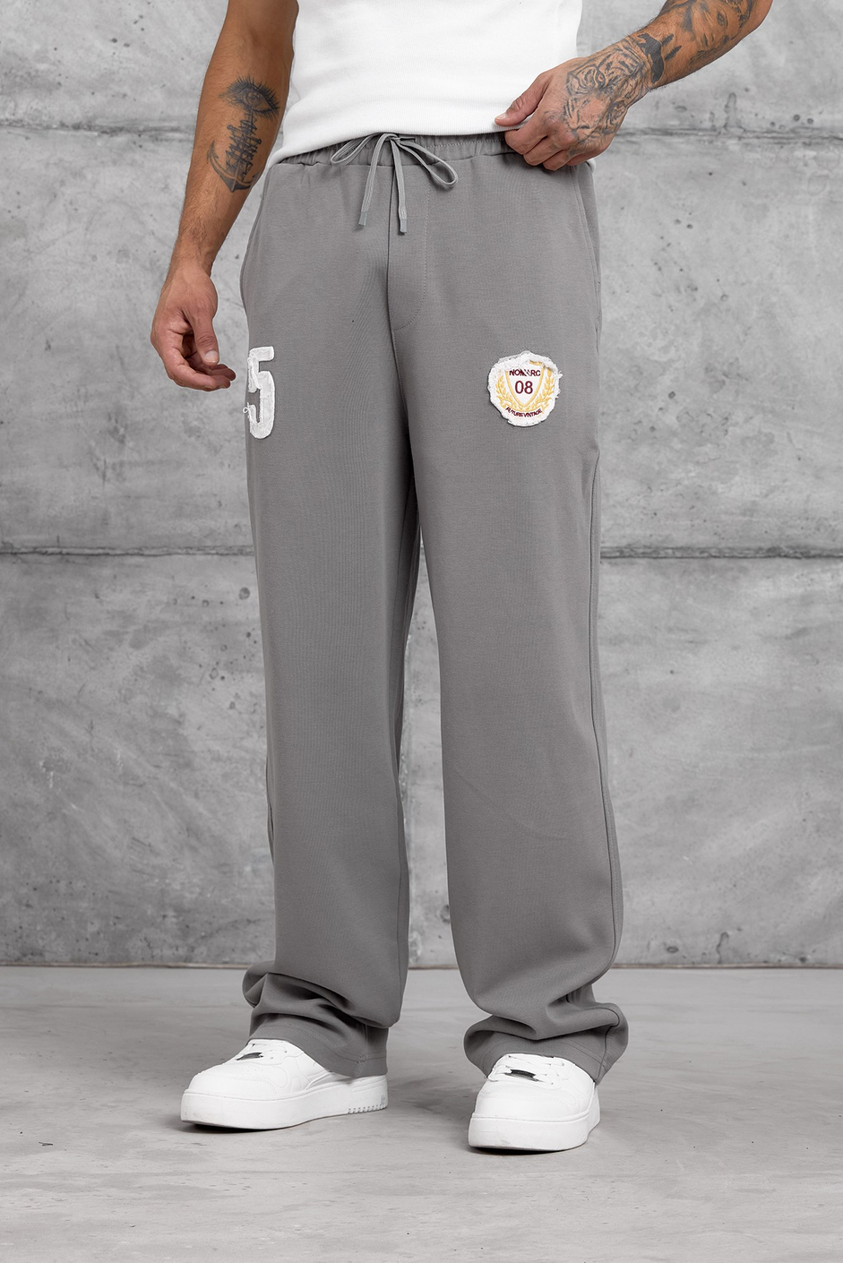 Gri ARMA 5 BASKI BAGGY EŞOFMAN ALTI