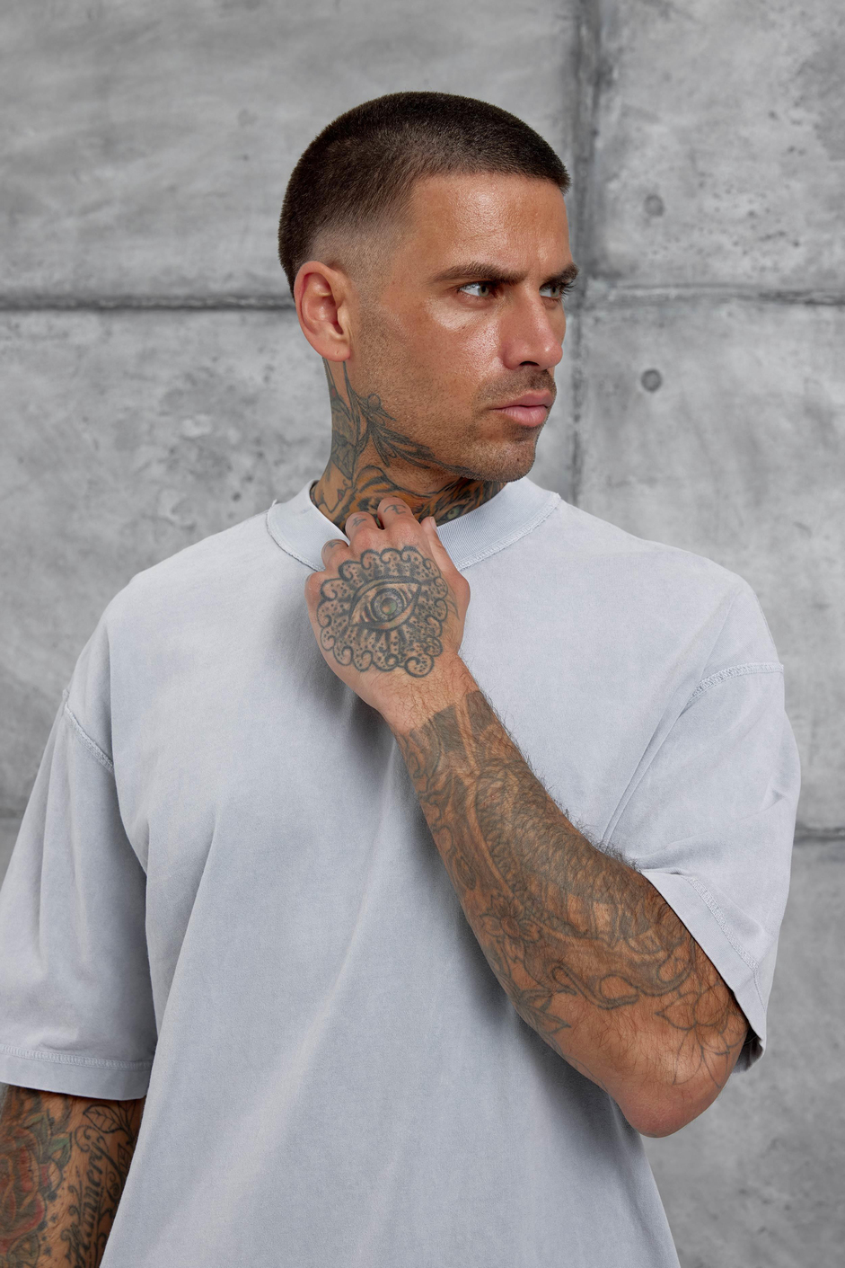 Gri Basic Oversize Tshirt