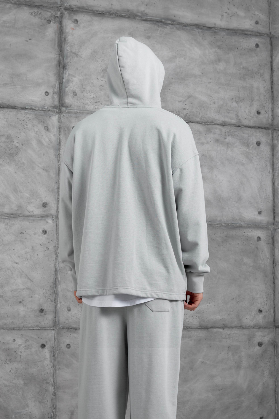 Gri BASKILI OVERSIZE EŞOFMAN TAKIMI