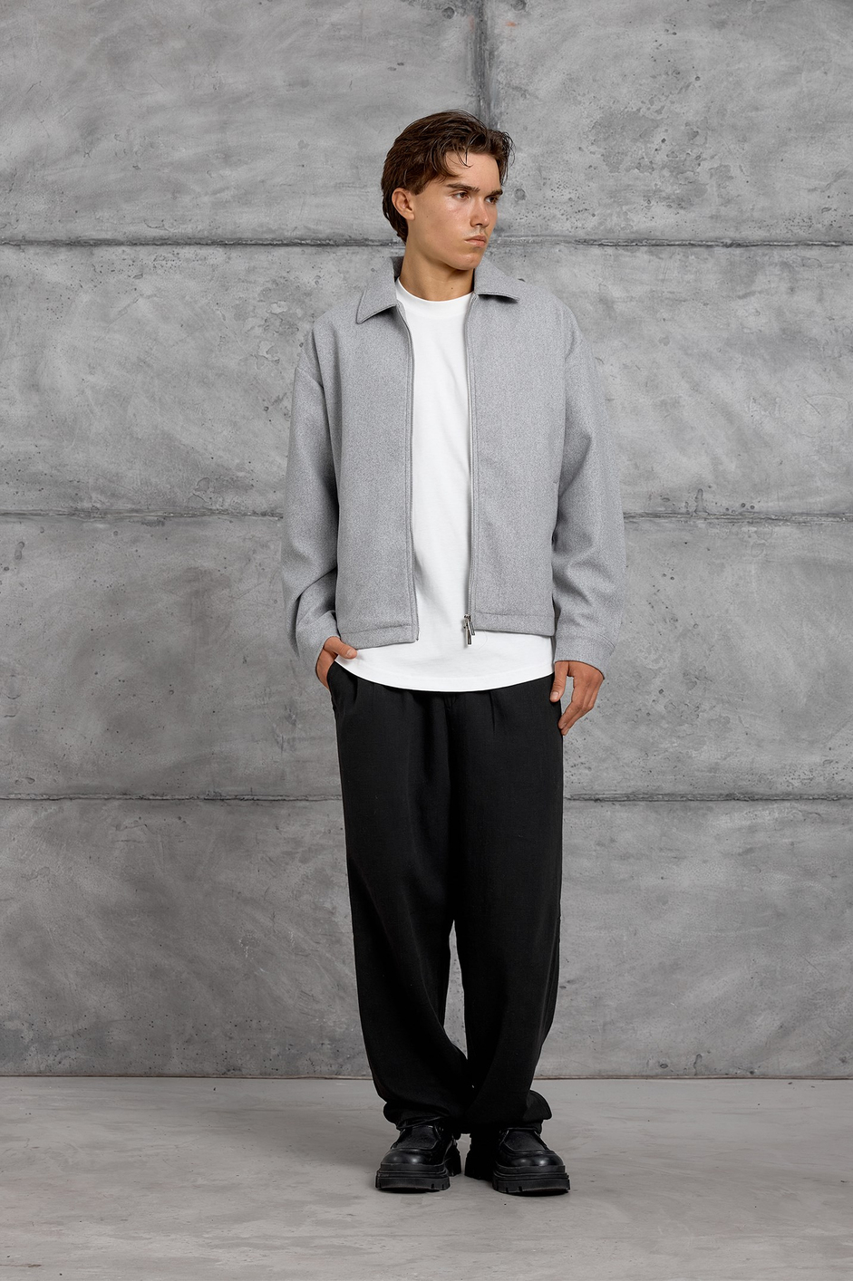 Gri DP KAŞE CEKET