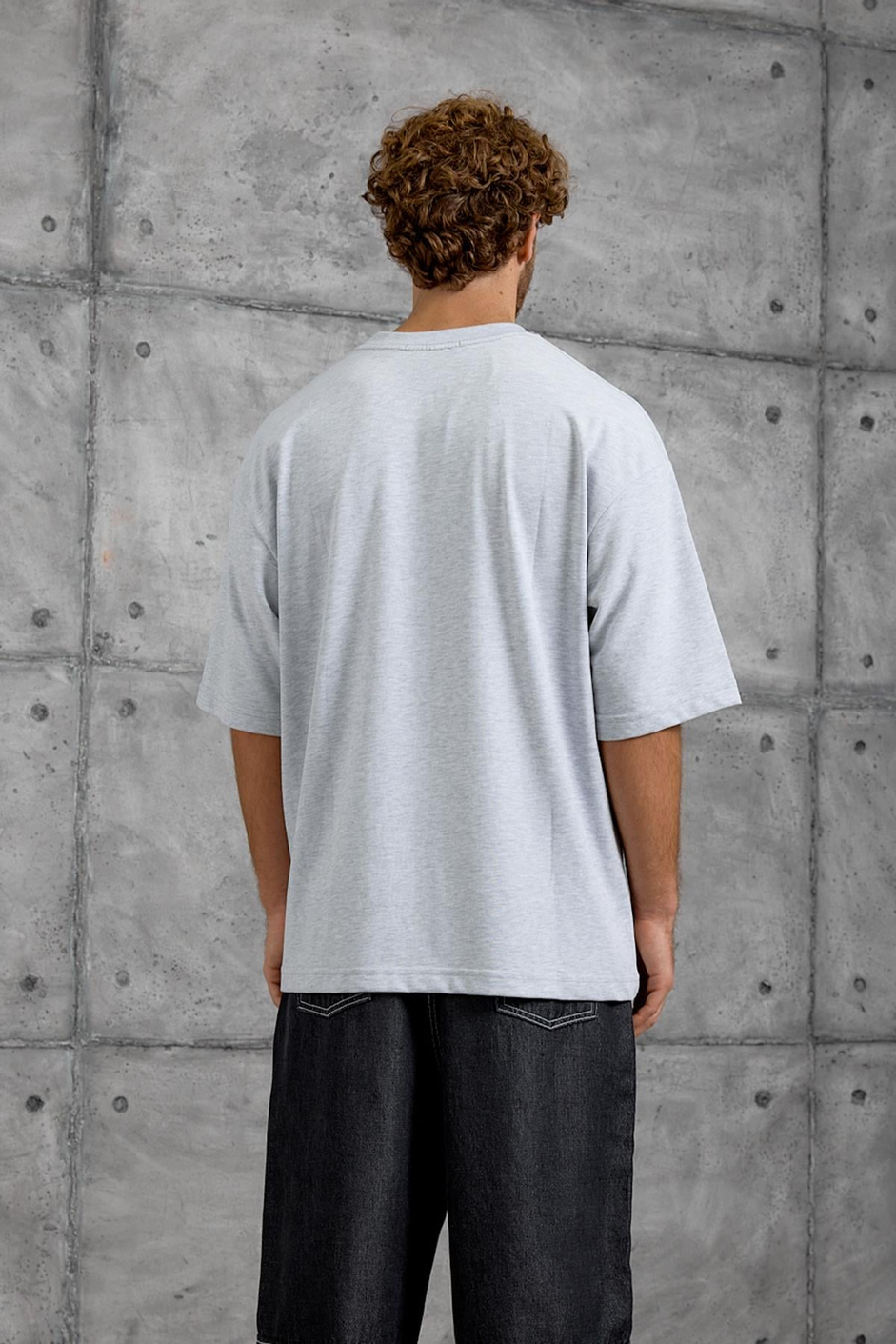 Gri EASY BASKI OVERSIZE TSHIRT