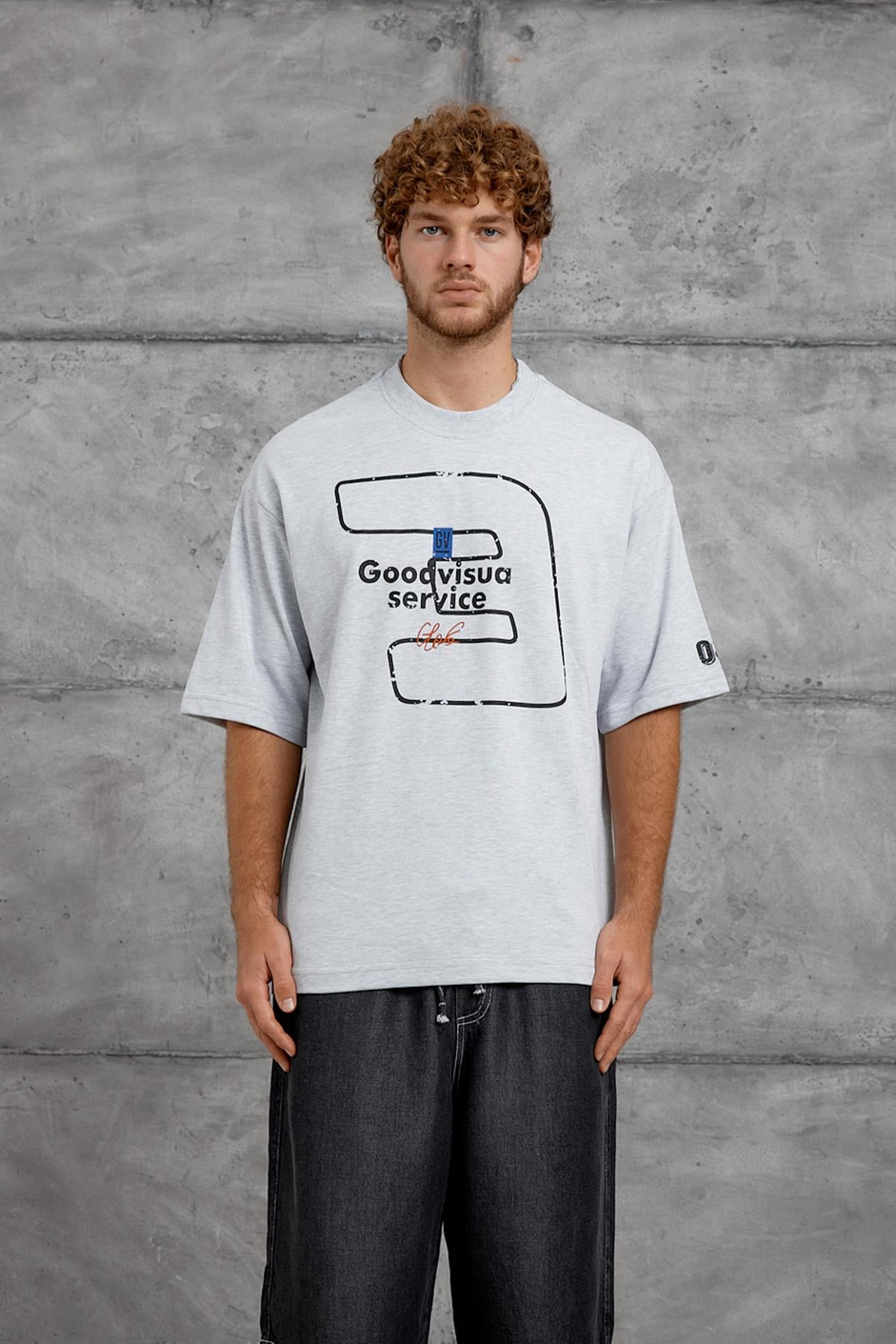 GRI GOODVISIUL BASKI OVERSIZE TSHIRT