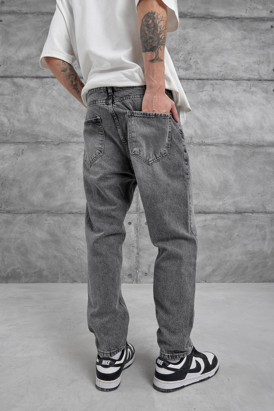 Gri Kp-406-1 Taşlamalı BF Jean