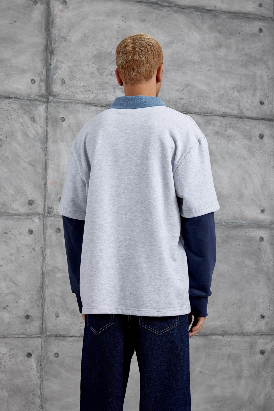 Gri SPEEDHUNTERS BASKILI OVERSİZE SWEATSHİRT