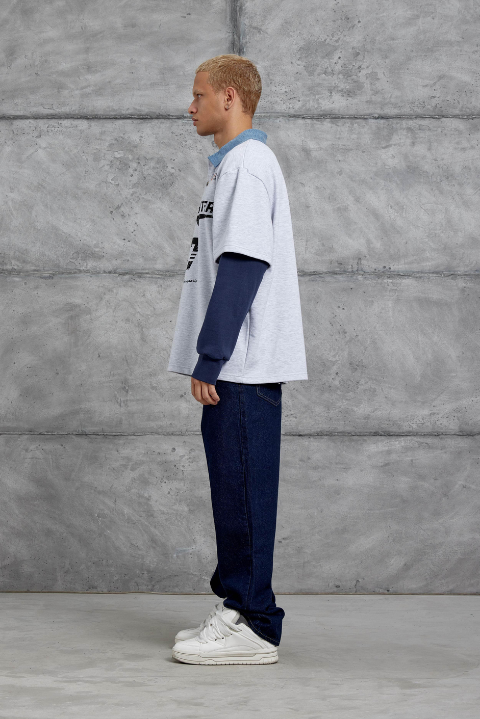 Gri SPEEDHUNTERS BASKILI OVERSİZE SWEATSHİRT