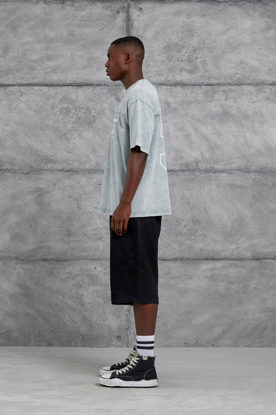 GRI Wade 3 Miami Baskılı Yıkamalı Oversize Tshirt
