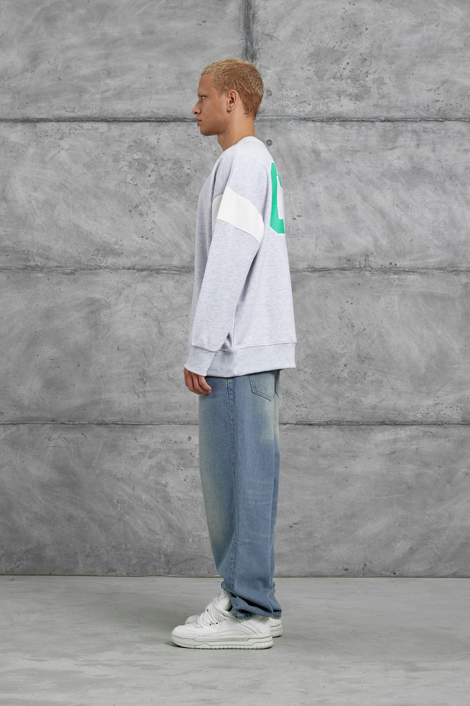 Gri XX BASKILI SWEATSHIRT