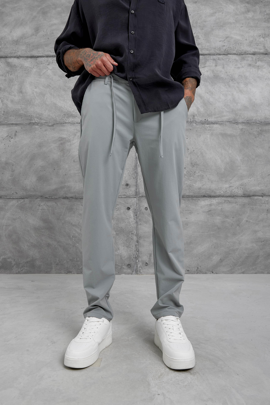 Gri Yp Paraşüt Kumaş Pantolon