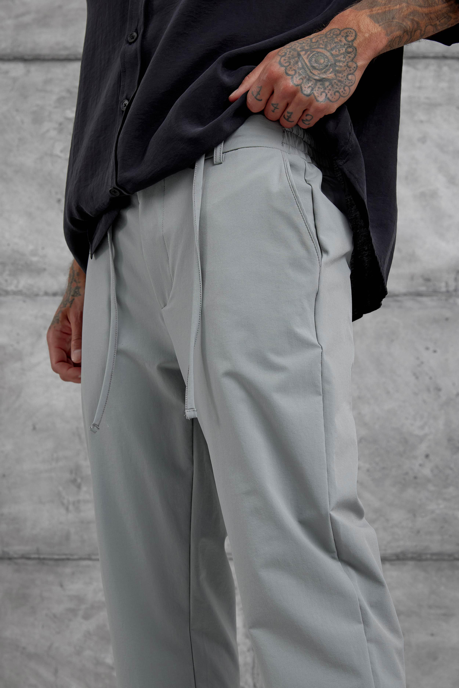 Gri Yp Paraşüt Kumaş Pantolon