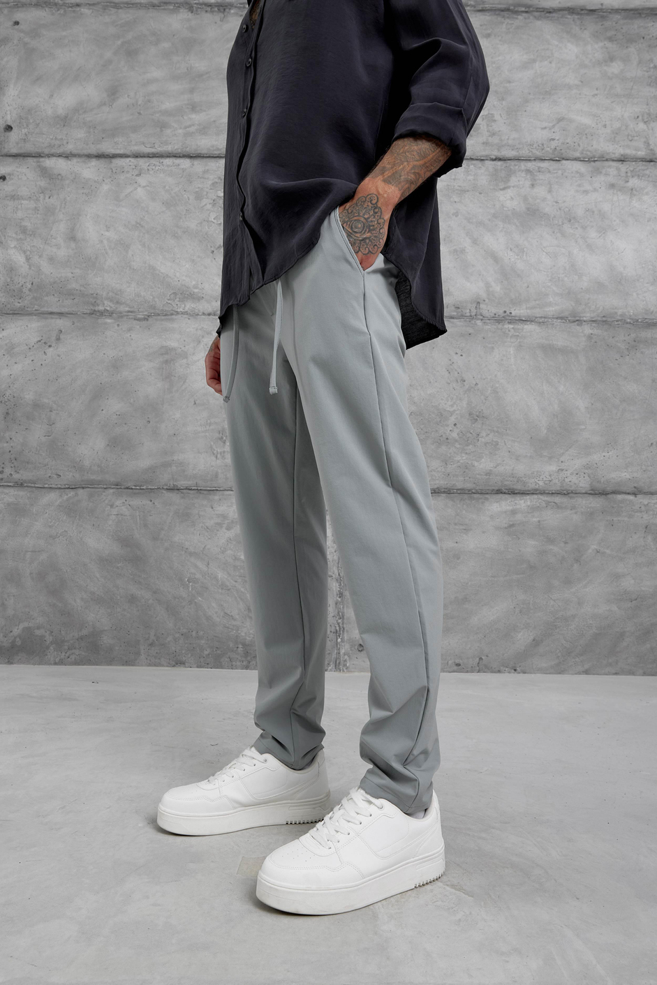 Gri Yp Paraşüt Kumaş Pantolon