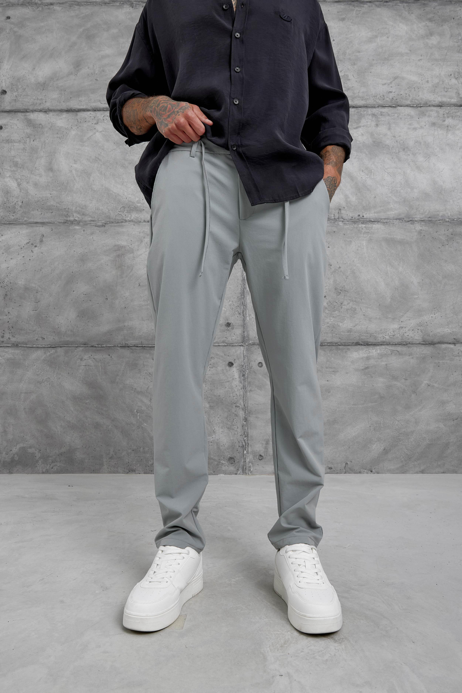 Gri Yp Paraşüt Kumaş Pantolon