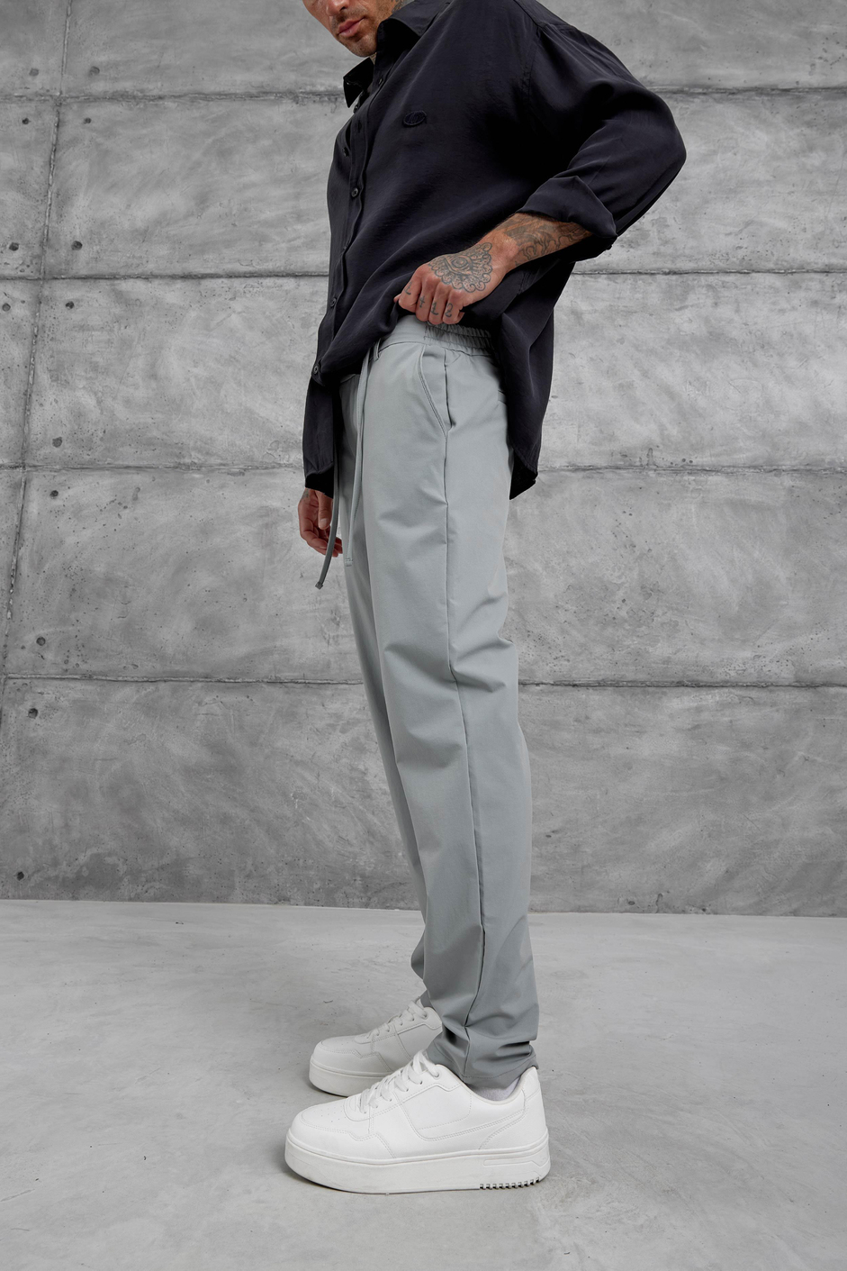 Gri Yp Paraşüt Kumaş Pantolon