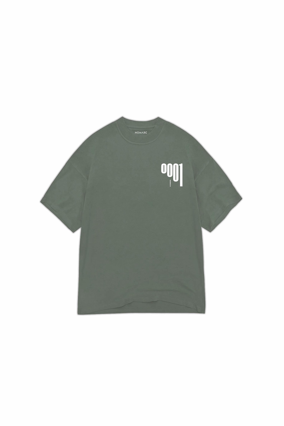 Haki 0001 Yazılı Oversize Tshirt