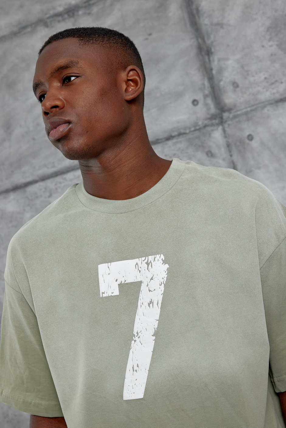 Haki 7 Numara Oversize Tshirt