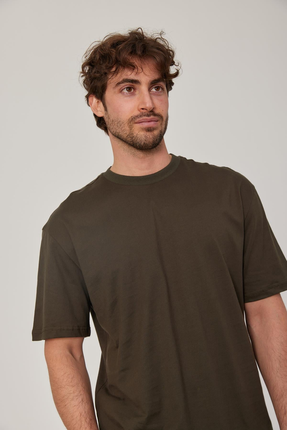 Haki Oversize Basic Tshirt