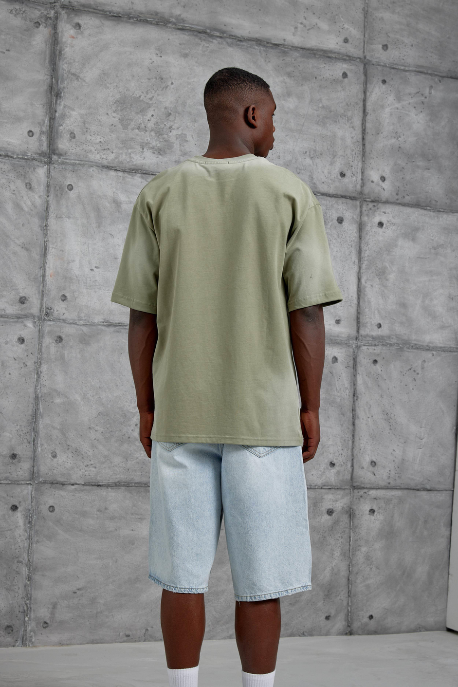 Haki Sebizegva Baskılı Oversize Tshirt