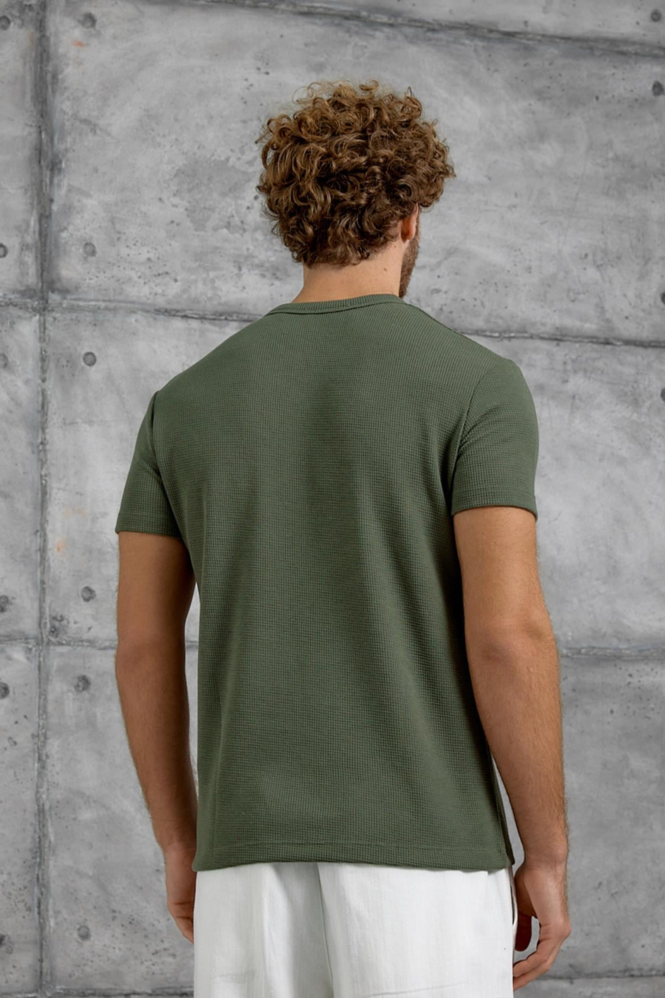 Haki WAFFLE KUMAŞ TSHIRT