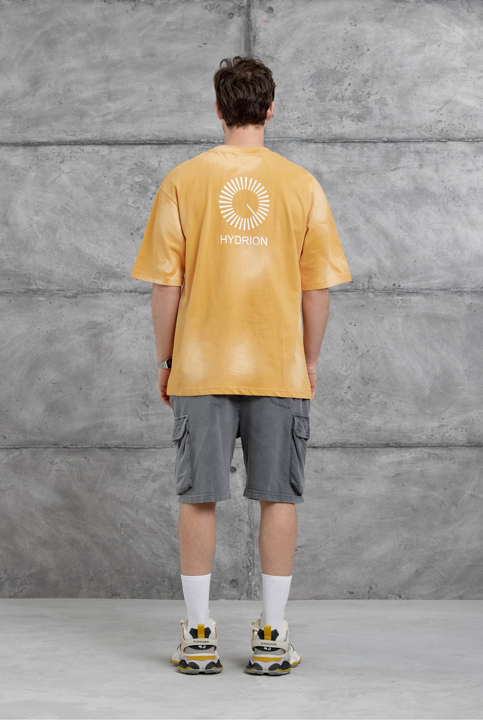 Hardal Arka Hydrion Yazılı Oversize Tshirt