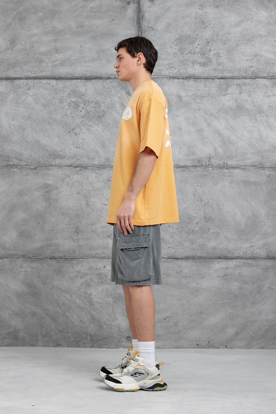 Hardal Canfield Card Yazılı Oversize Tshirt