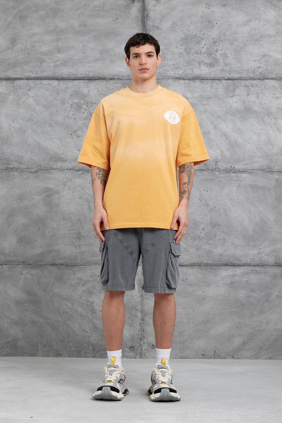 Hardal Canfield Card Yazılı Oversize Tshirt