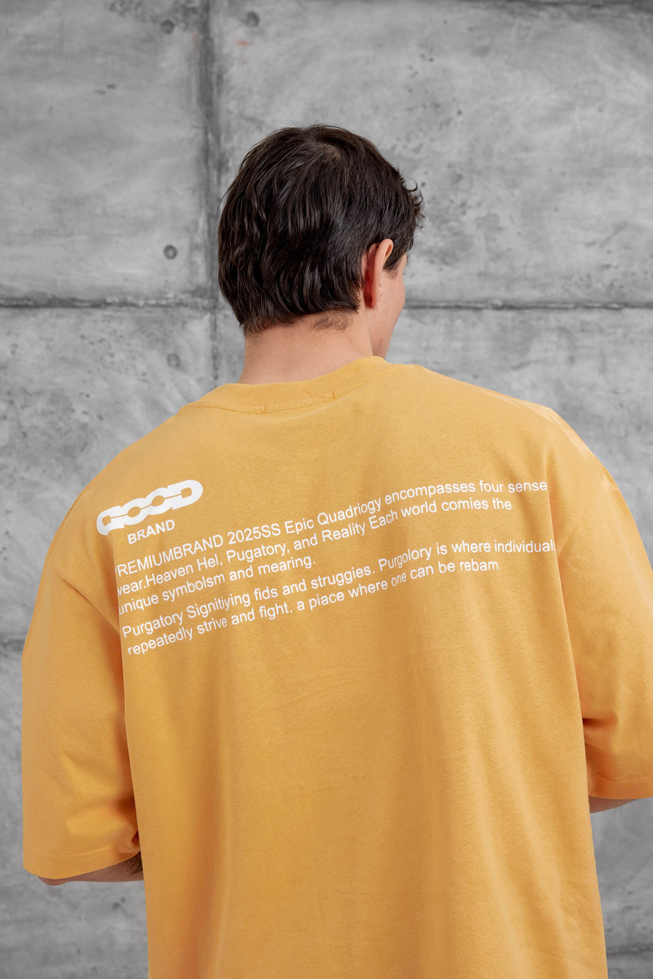 Hardal Dood Yazılı Oversize Tshirt
