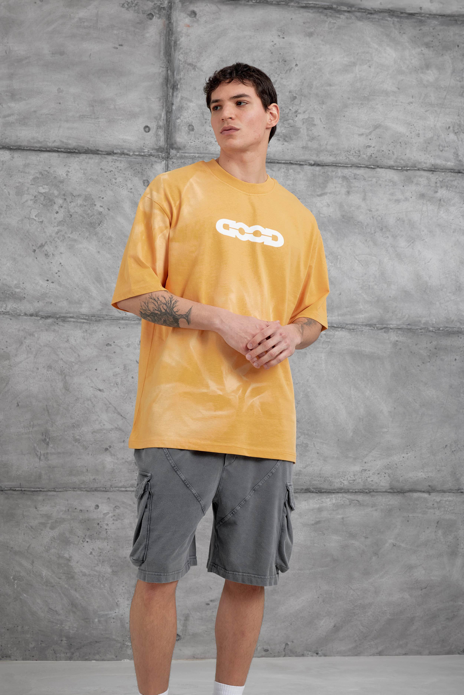 Hardal Dood Yazılı Oversize Tshirt