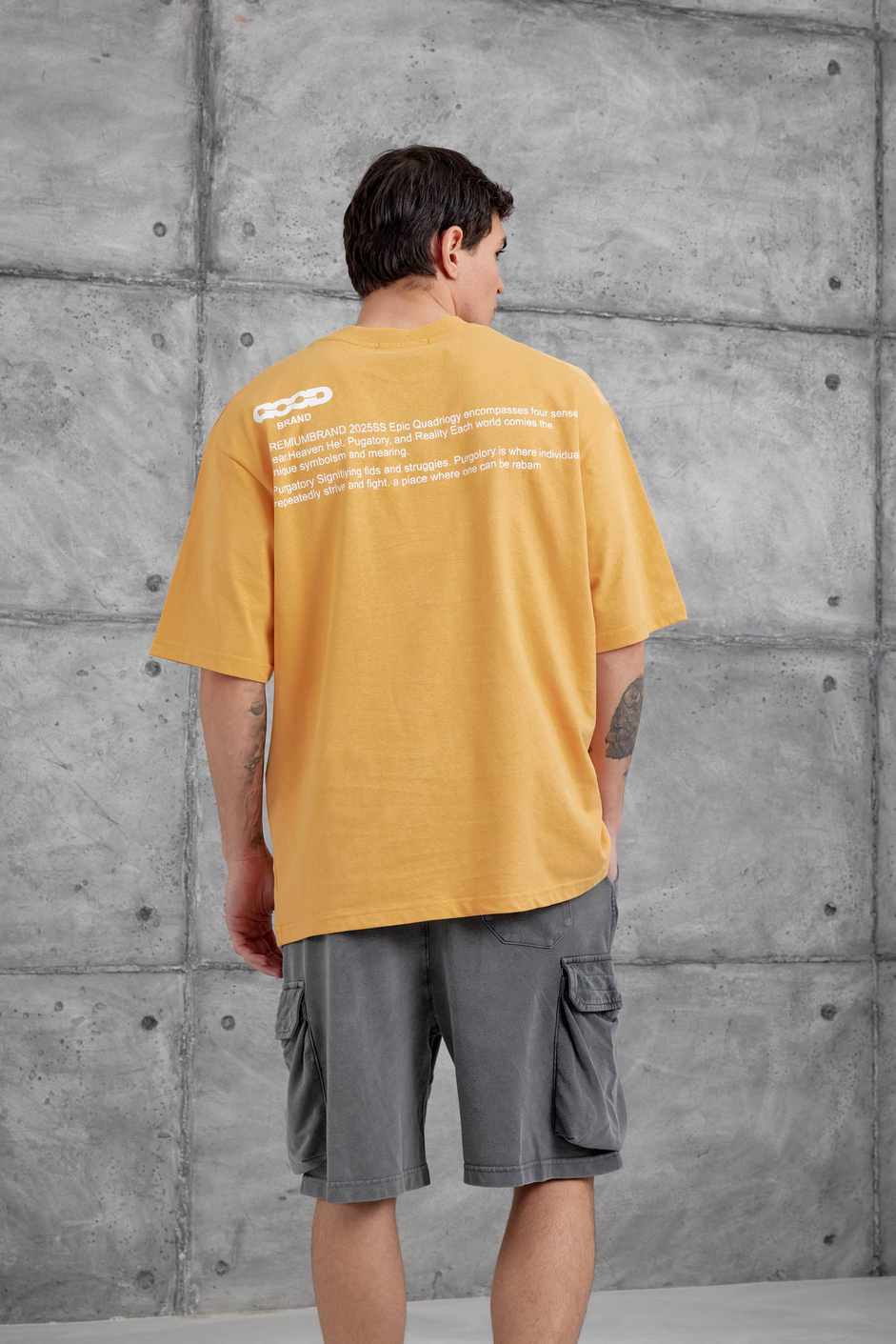 Hardal Dood Yazılı Oversize Tshirt
