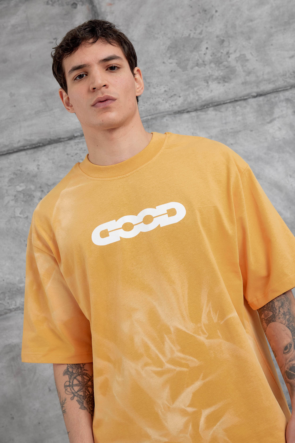 Hardal Good Yazılı Oversize Tshirt