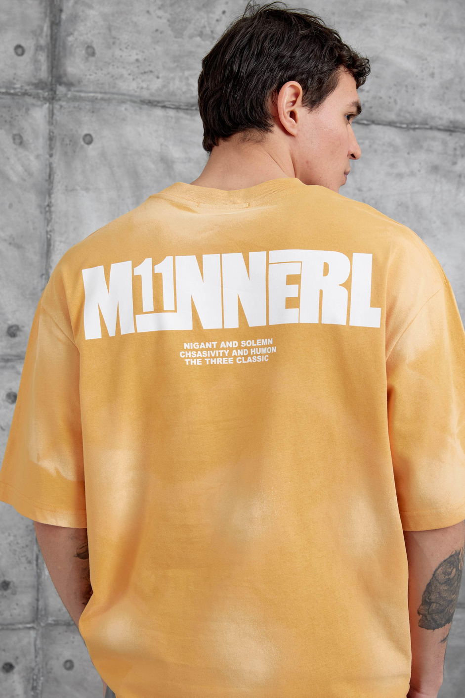Hardal M11 Yazılı Oversize Tshirt