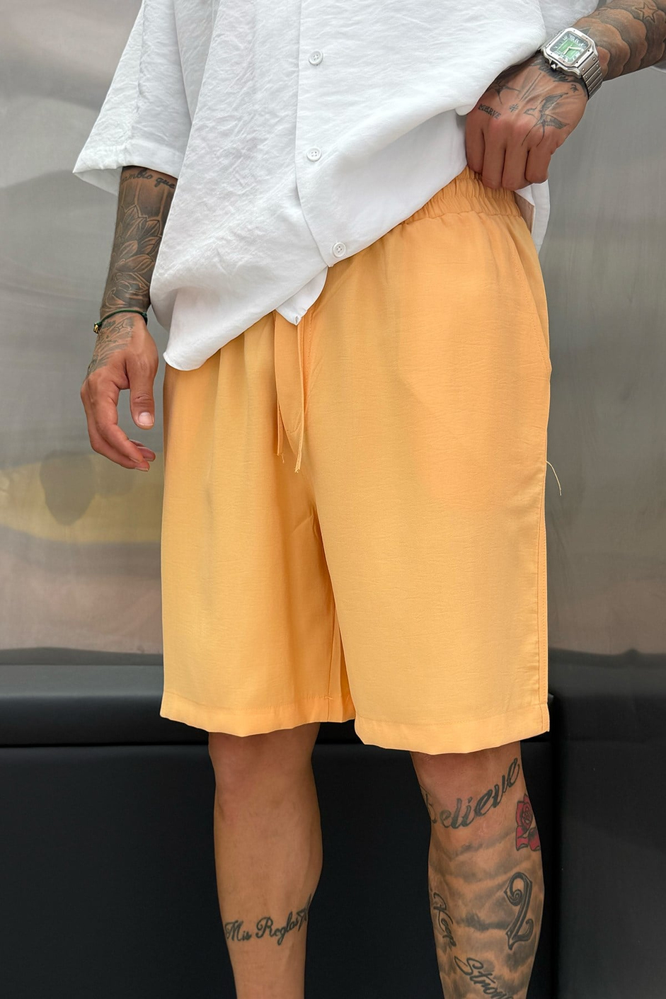 Hardal MODAL KUMAŞ OVERSIZE ŞORT
