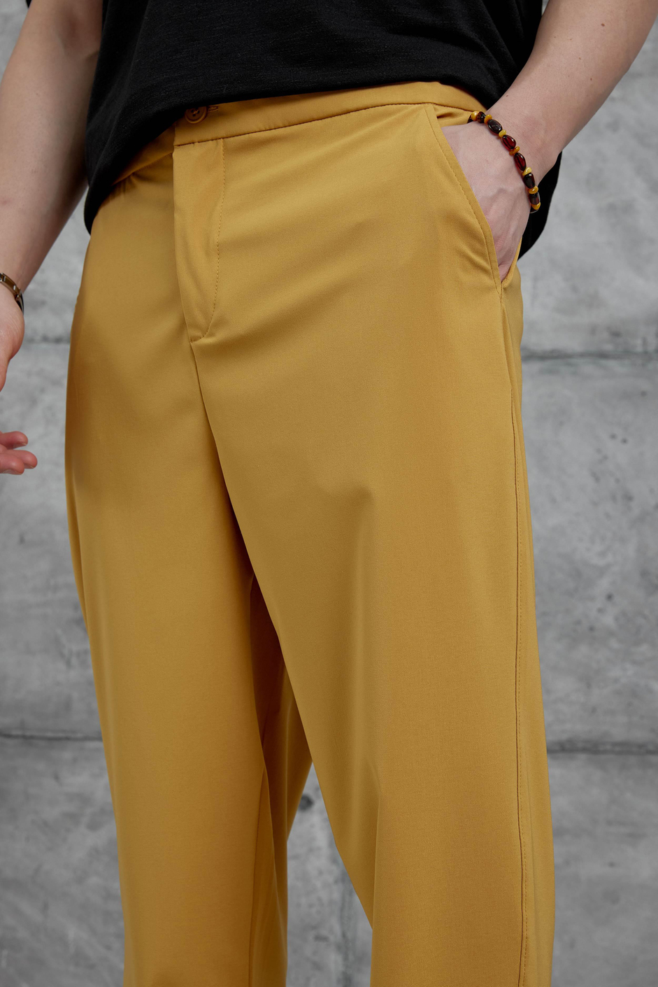 Hardal Nmrc Paraşüt Kumaş Boyfriend Pantolon