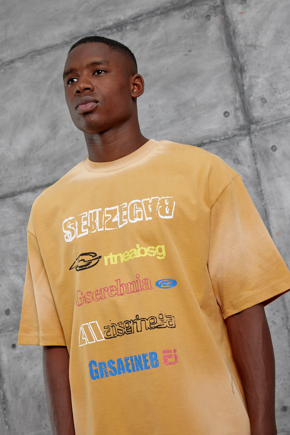 Hardal Sebizegva Baskılı Oversize Tshirt