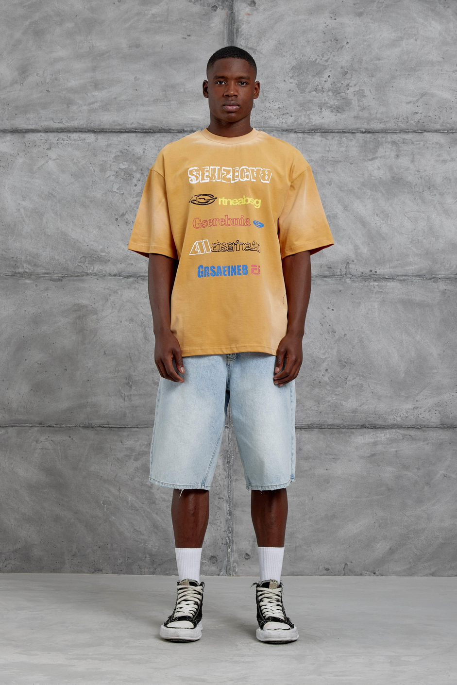 Hardal Sebizegva Baskılı Oversize Tshirt