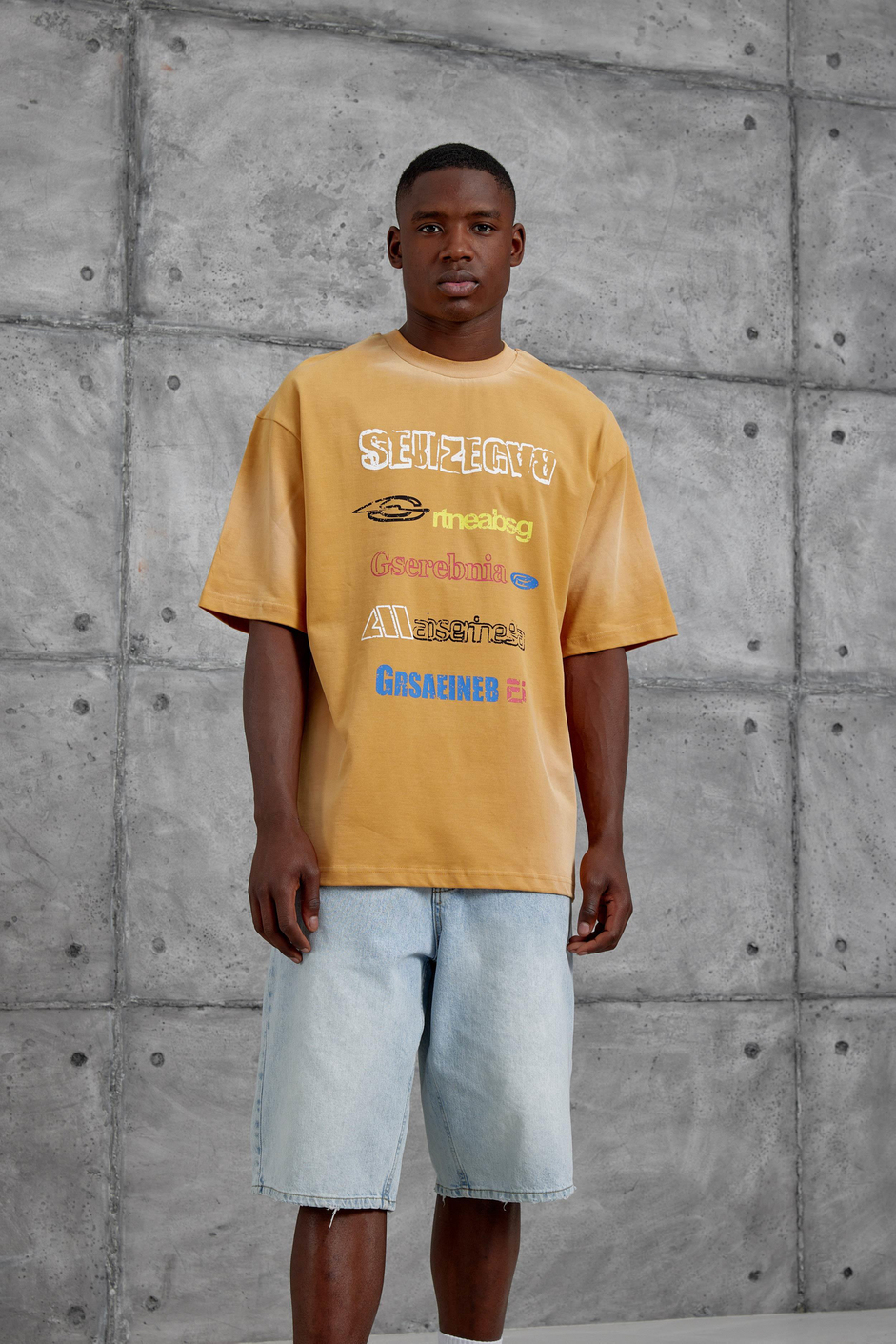 Hardal Sebizegva Baskılı Oversize Tshirt